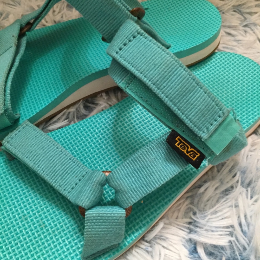 TEVA | Original Slide Sandals | Size: 8 | Aqua